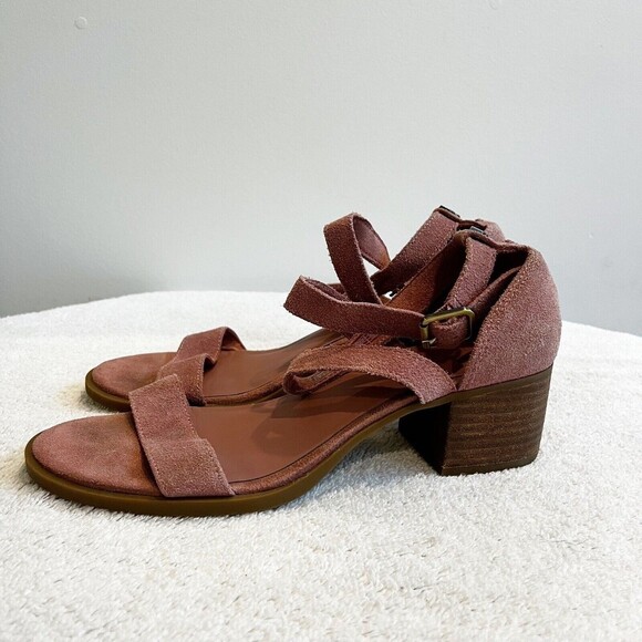 Koolaburra by UGG Pink Suede Heeled Sandal Women's 9 Eliani Strappy Ankle Strap - Picture 9 of 15